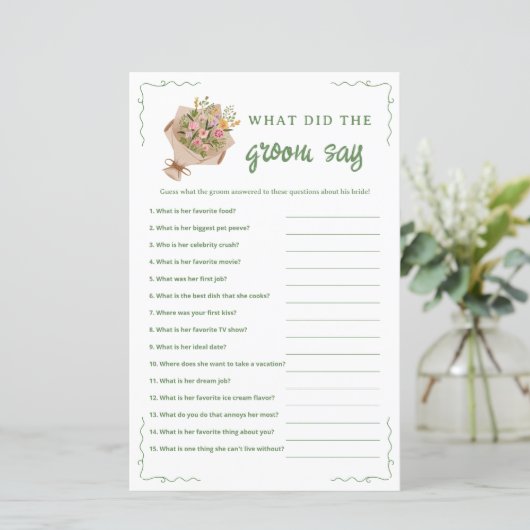 Uit de markt wat zei de bruidegom spel (Staand voorkant)