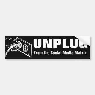 Uit de matrix Sociale media verwijderen Bumpersticker