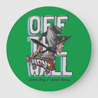 Uit de muur: een skateboardingavontuur grote klok