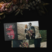 Uit de onderkant van onze harten donkere bruiloft bedankkaart