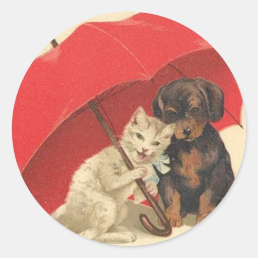 Uit de regen ronde sticker (Voorkant)