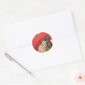 Uit de regen ronde sticker (Envelop)