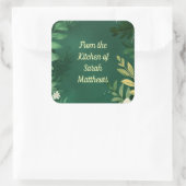 Uit de stickerkeuken vierkante sticker (Tas)