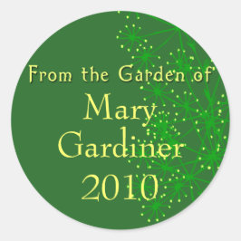 Uit de tuin van bliketiketten ronde sticker