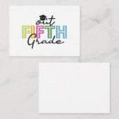 Uit de vijfde graad Afstuderen Senior Summer Vacki Notitiekaartje (Voorkant / Achterkant)