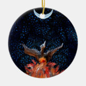 Uit de vlammen: Phoenix Rising Keramisch Ornament (Voorkant)