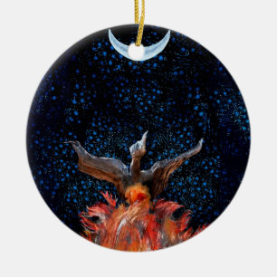 Uit de vlammen: Phoenix Rising Keramisch Ornament