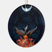 Uit de vlammen: Phoenix Rising Keramisch Ornament (Links)