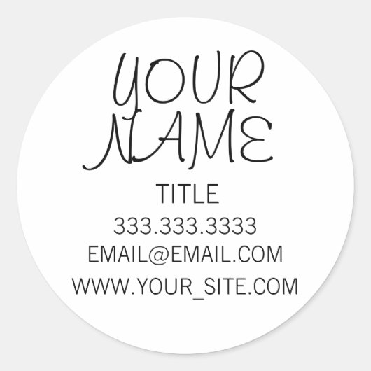 Uit de vrije hand Eenvoudig Ronde Sticker (Voorkant)