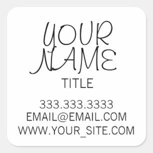 Uit de vrije hand Eenvoudig Vierkante Sticker