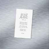 Uit de vrije hand Eenvoudig Visitekaartje Magneet (Voorbeeld)