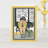 Uit de wasmachine vallen_C_Wenskaart Kaart (Gele Bloem)