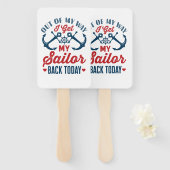 Uit de weg, ik krijg mijn matroos terug vandaag mi handwaaier (Voorkant en achterkant)