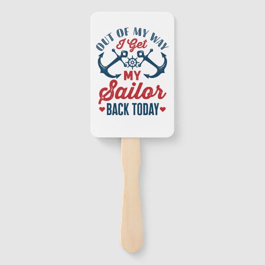 Uit de weg, ik krijg mijn matroos terug vandaag mi handwaaier (Achterkant)