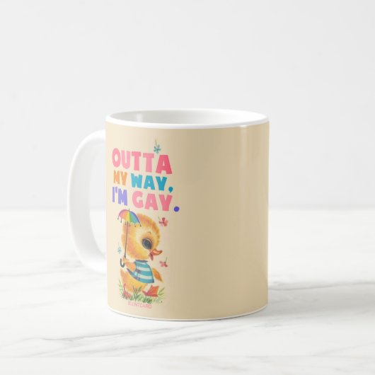 Uit de weg! koffiemok (Voorkant links)