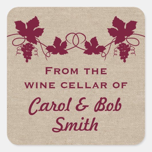 Uit de wijnkelder van Sticker (Voorkant)