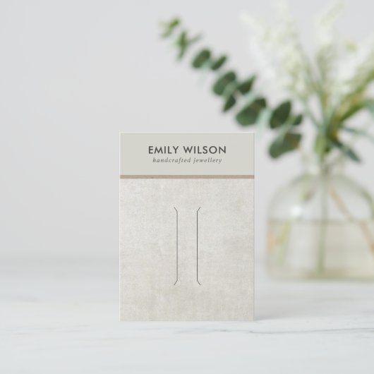 UIT DE WIT GRAY CONCRETE HAIR CLIP DISPLAY CARD VISITEKAARTJE (Staand voorkant)