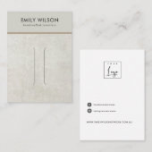 UIT DE WIT GRAY CONCRETE HAIR CLIP DISPLAY CARD VISITEKAARTJE (Voorkant / Achterkant)