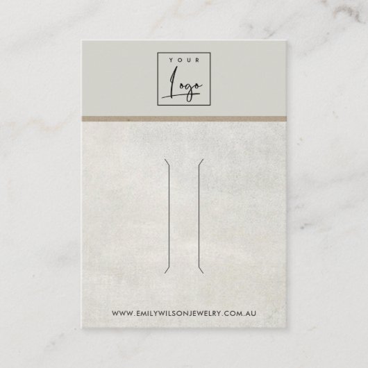 UIT DE WIT GRAY CONCRETE HAIR CLIP DISPLAY CARD VISITEKAARTJE (Voorkant)