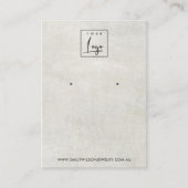UIT DE WIT-GRAY CONCRETE STUD EARRING DISPLAY-KAAR VISITEKAARTJE (Voorkant)