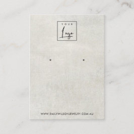 UIT DE WIT-GRAY CONCRETE STUD EARRING DISPLAY-KAAR VISITEKAARTJE