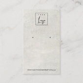UIT DE WIT-GRAY CONCRETE STUD EARRING DISPLAY-KAAR VISITEKAARTJE (Voorkant)