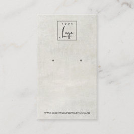 UIT DE WIT-GRAY CONCRETE STUD EARRING DISPLAY-KAAR VISITEKAARTJE