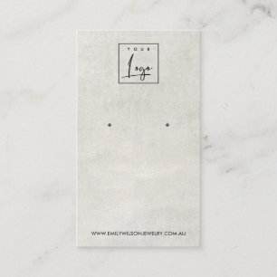 UIT DE WIT-GRAY CONCRETE STUD EARRING DISPLAY-KAAR VISITEKAARTJE