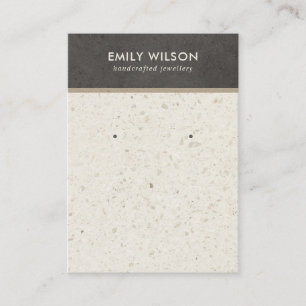 UIT DE WIT GRAY TERRAZZO STUD EARRING DISPLAY-KAAR VISITEKAARTJE