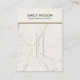 UIT DE WIT-MARBLE TEXTURE HAIR CLIP DISPLAY-KAART VISITEKAARTJE