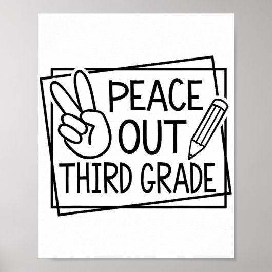 Uit derde klas laatste dag van de school zomervaka poster (Voorkant)