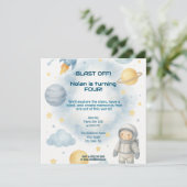 Uit deze kosmische wereld | Ruimtefeest - Verjaard Kaart (Staand voorkant)