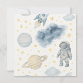 Uit deze kosmische wereld | Ruimtefeest - Verjaard Kaart (Achterkant)