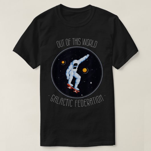 Uit deze schimmelruimte van de Wereldgalactische F T-shirt (Design voorkant)