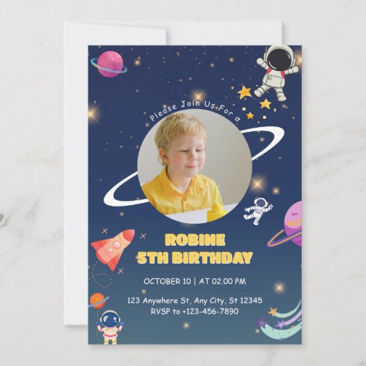 Uit deze uitnodiging van World Space Birthday (Voorkant)