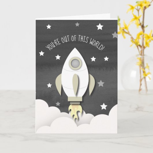 Uit deze Valentijn van de World Rocket Buitenspace Kaart (Gele Bloem)