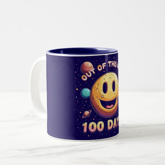 Uit deze wereld 100 dagen Mok (Voorkant links)