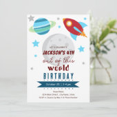 Uit deze wereld 4e verjaardag kaart (Staand voorkant)