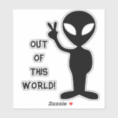 Uit deze wereld Alien laptop sticker (Vel)