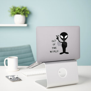 Uit deze wereld Alien laptop sticker