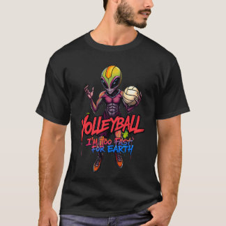Uit deze wereld: Alien Volleybal Champion! T-shirt