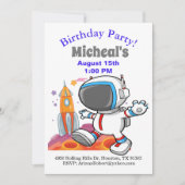 Uit deze wereld astronaut jongen verjaardag kaart (Voorkant)