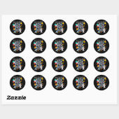 Uit deze wereld ben ik 5 Outer Space 5 jaar oud 5e Ronde Sticker (Vel)