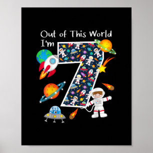 Uit deze wereld ben ik 7 Outer Space 7 jaar oud 7e Poster
