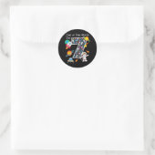 Uit deze wereld ben ik 7 Outer Space 7 jaar oud 7e Ronde Sticker (Tas)