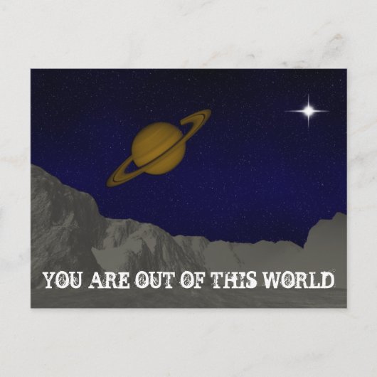 Uit deze wereld briefkaart (Voorkant)