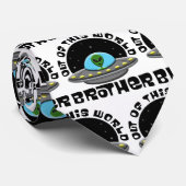 Uit deze wereld Broeder Alien UFO-ruimte Stropdas (Opgerold)