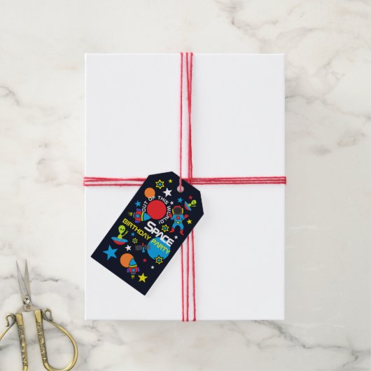 Uit deze wereld! cadeaulabel (Met Touw)