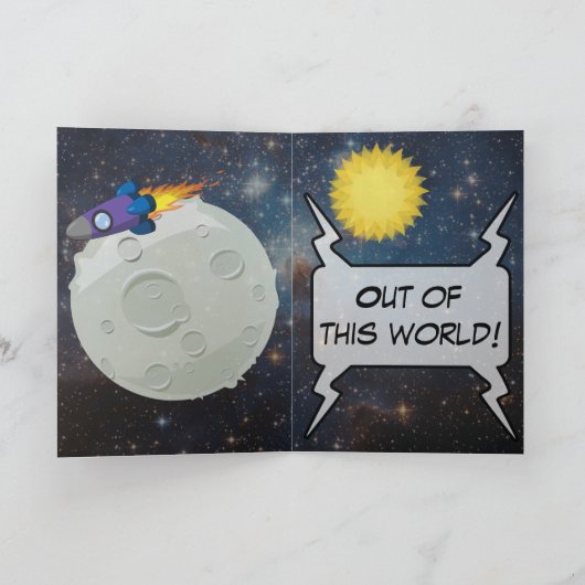 Uit deze wereld feestdagen kaart (Binnen)