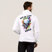 Uit deze wereld Galaxy Alien UFO Kleurrijke Alien Hoodie (Achterkant volledig)